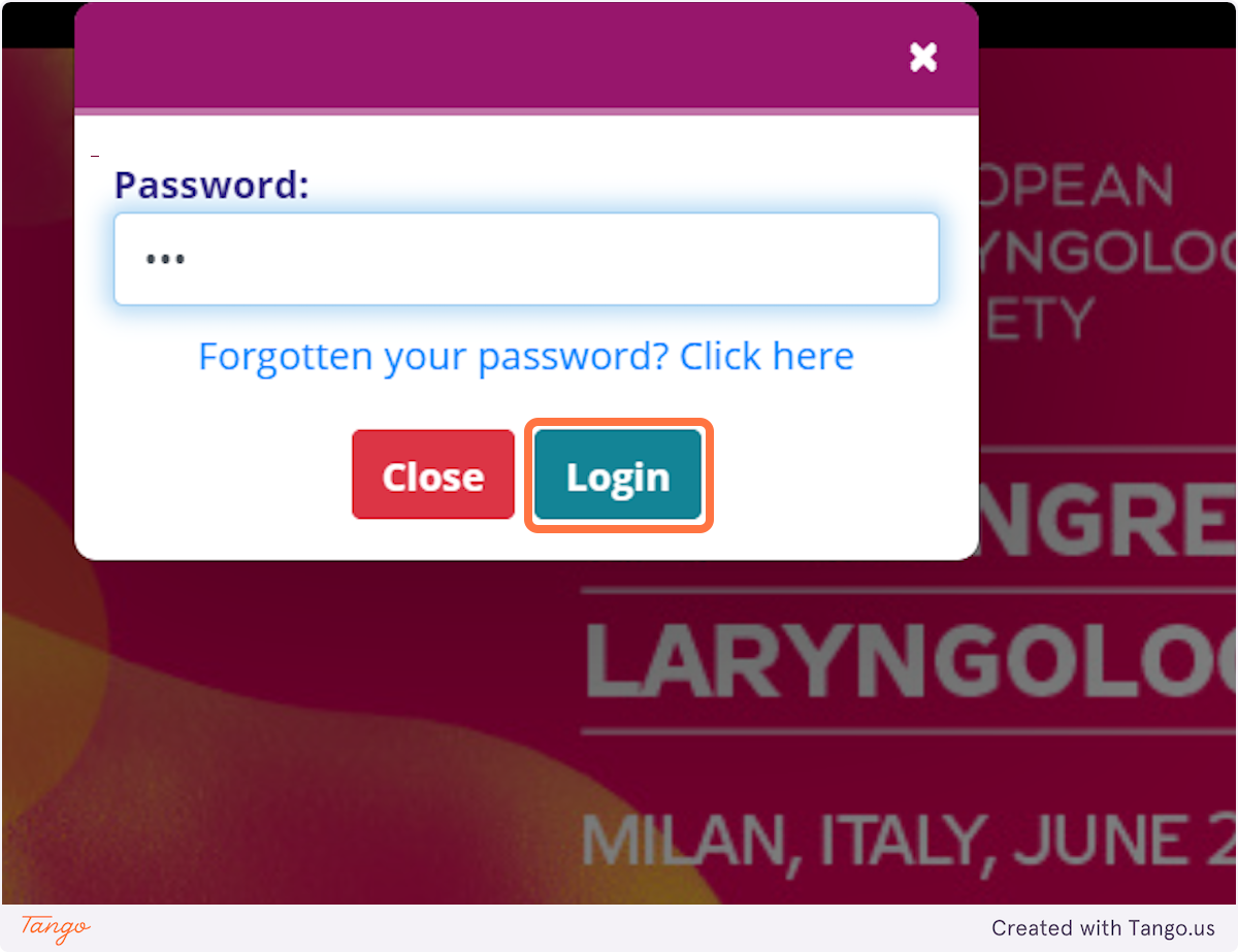 Click on Login