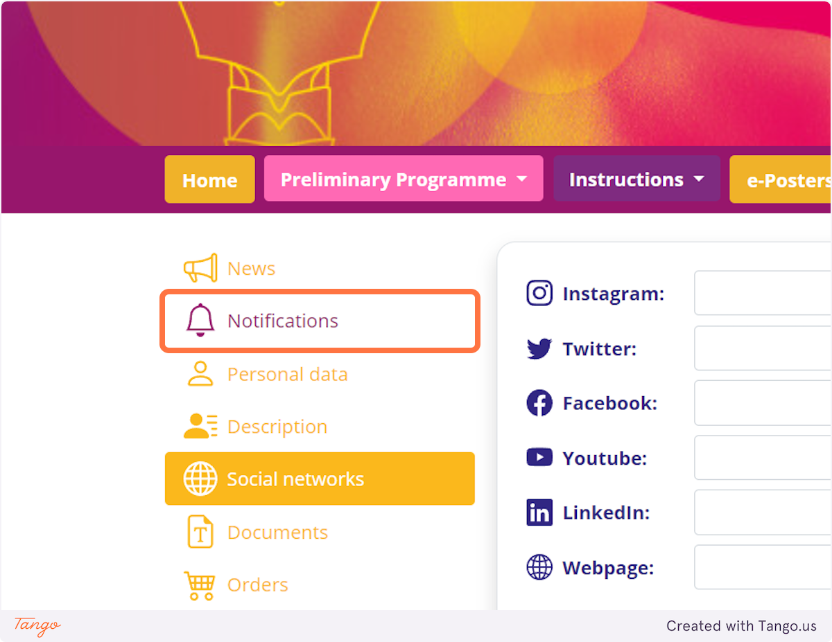 Here you can check your Notifications